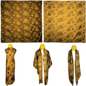 NWT Double Sided Silk Scarf 52"x52" Large Square Shawl Wrap 3016